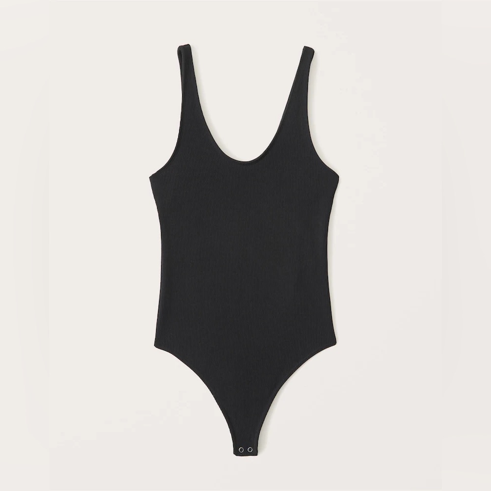 Abercrombie & Fitch | NWOT Black Soft Ribbed Bodysuit